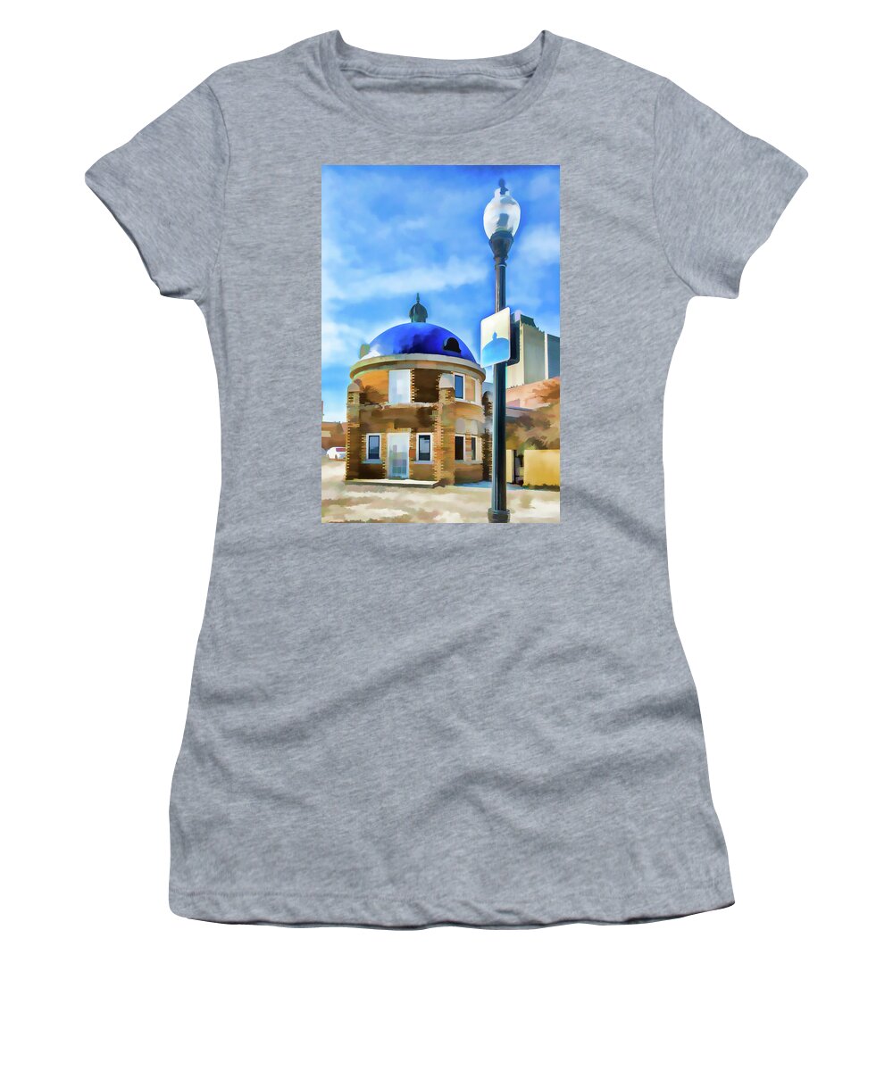 Blue Dome District Women's T-Shirt featuring the photograph Blue Dome District Impression by Bert Peake