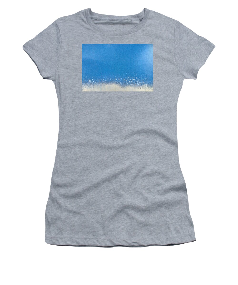 Art Women's T-Shirt featuring the photograph Blue metallic abstract background by Michalakis Ppalis