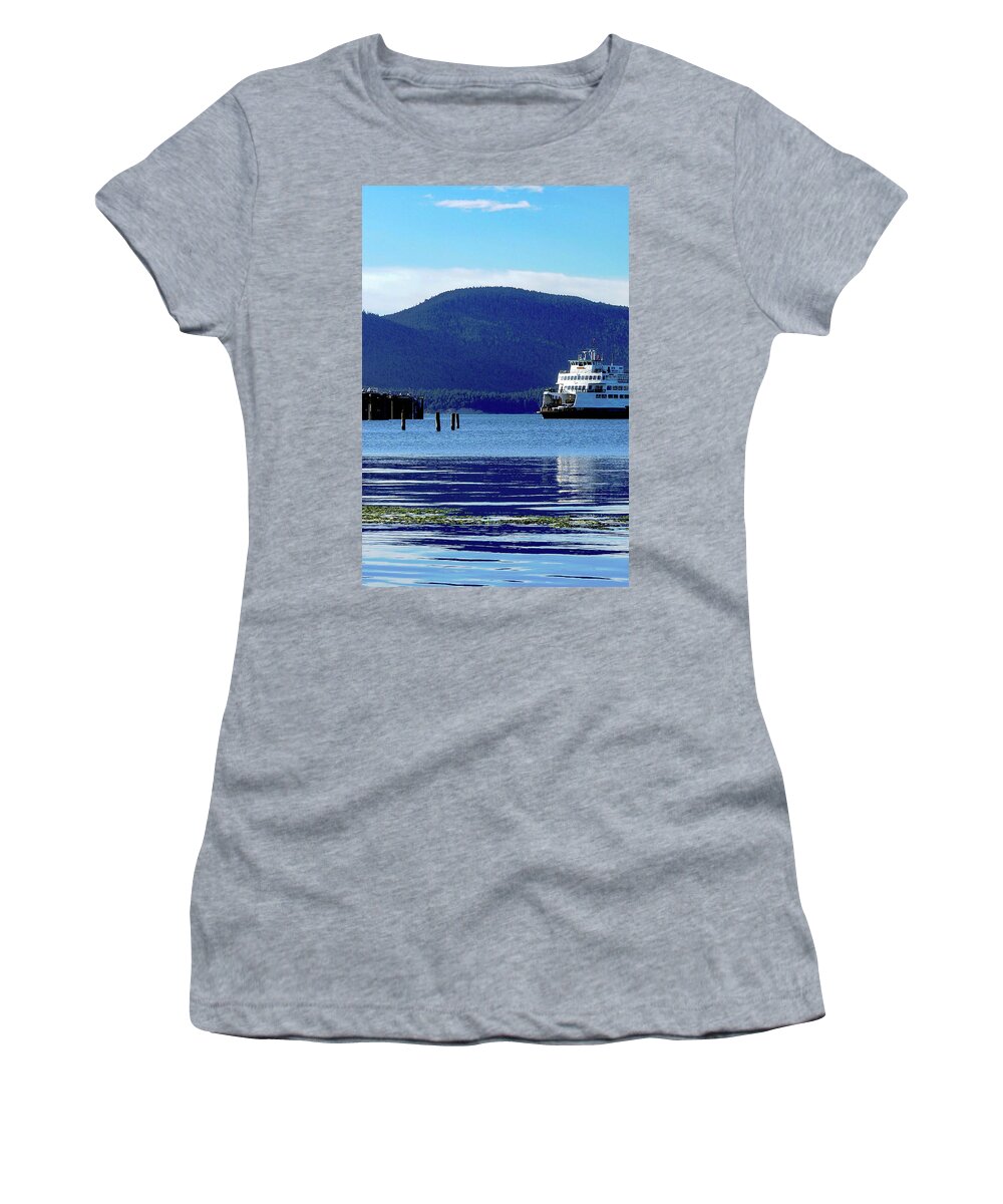 Ferry Women's T-Shirt featuring the photograph Blue Ride by Tim Dussault