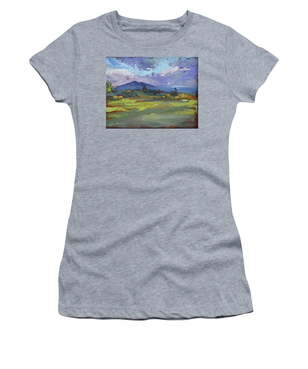 Mountains Women's T-Shirt featuring the painting Blue Ridge Parkway Lookout by Susan Bradbury