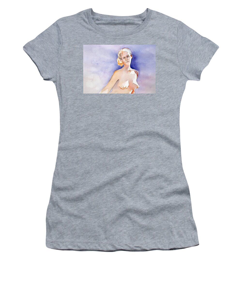 Full Body Women's T-Shirt featuring the painting Blue Sky by Barbara Pease