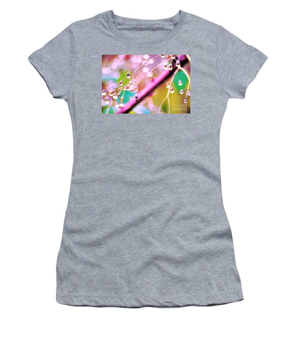 Blueberry Bushes Women's T-Shirt featuring the photograph Blueberry Pearls by Merle Grenz
