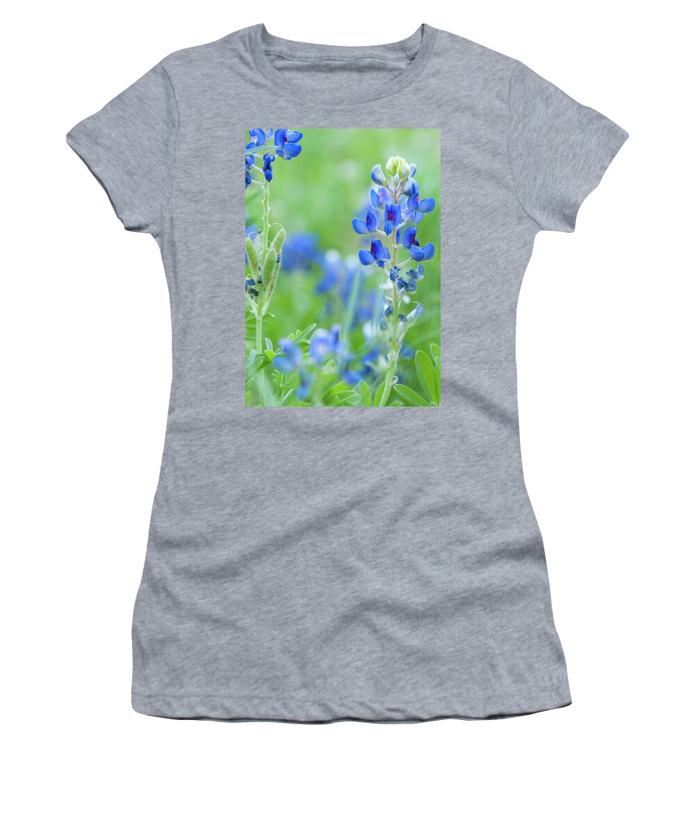 Flower Women's T-Shirt featuring the photograph Bluebonnets by Stephen Anderson