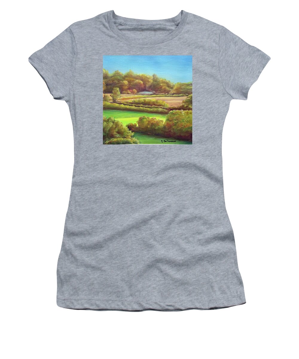 Floral Painting Women's T-Shirt featuring the painting Bocage by Muriel Dolemieux
