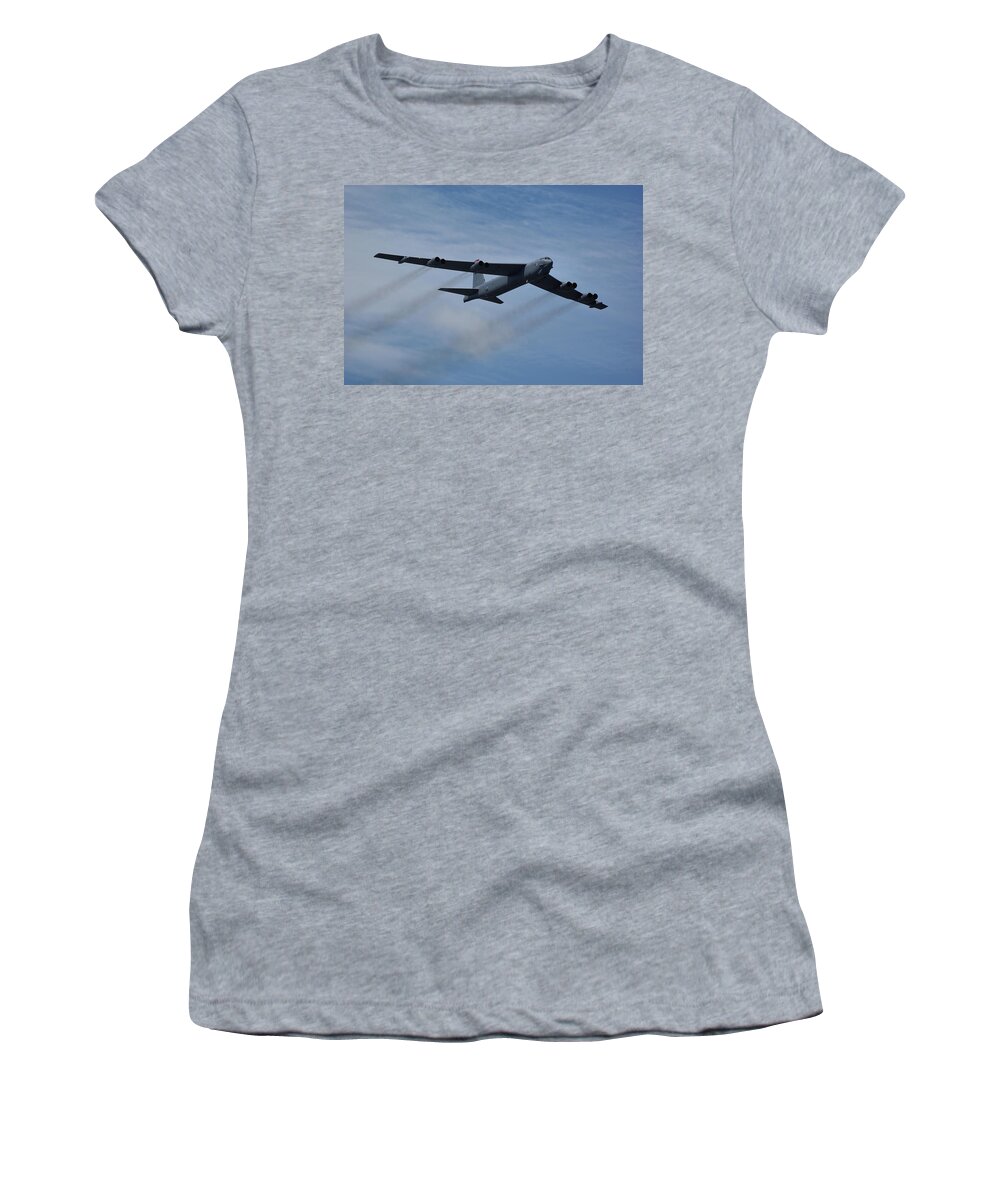 Usaf Women's T-Shirt featuring the photograph Boeing B-52H Stratofortress by Tim Beach