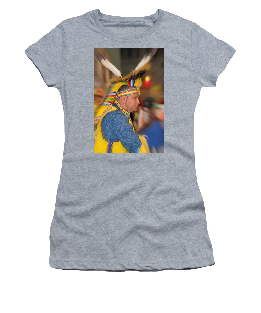 Native Americans Women's T-Shirt featuring the photograph Bold and Proud by Audrey Robillard