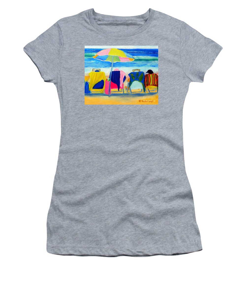 Art Women's T-Shirt featuring the painting Book Club of Four by Shelia Kempf