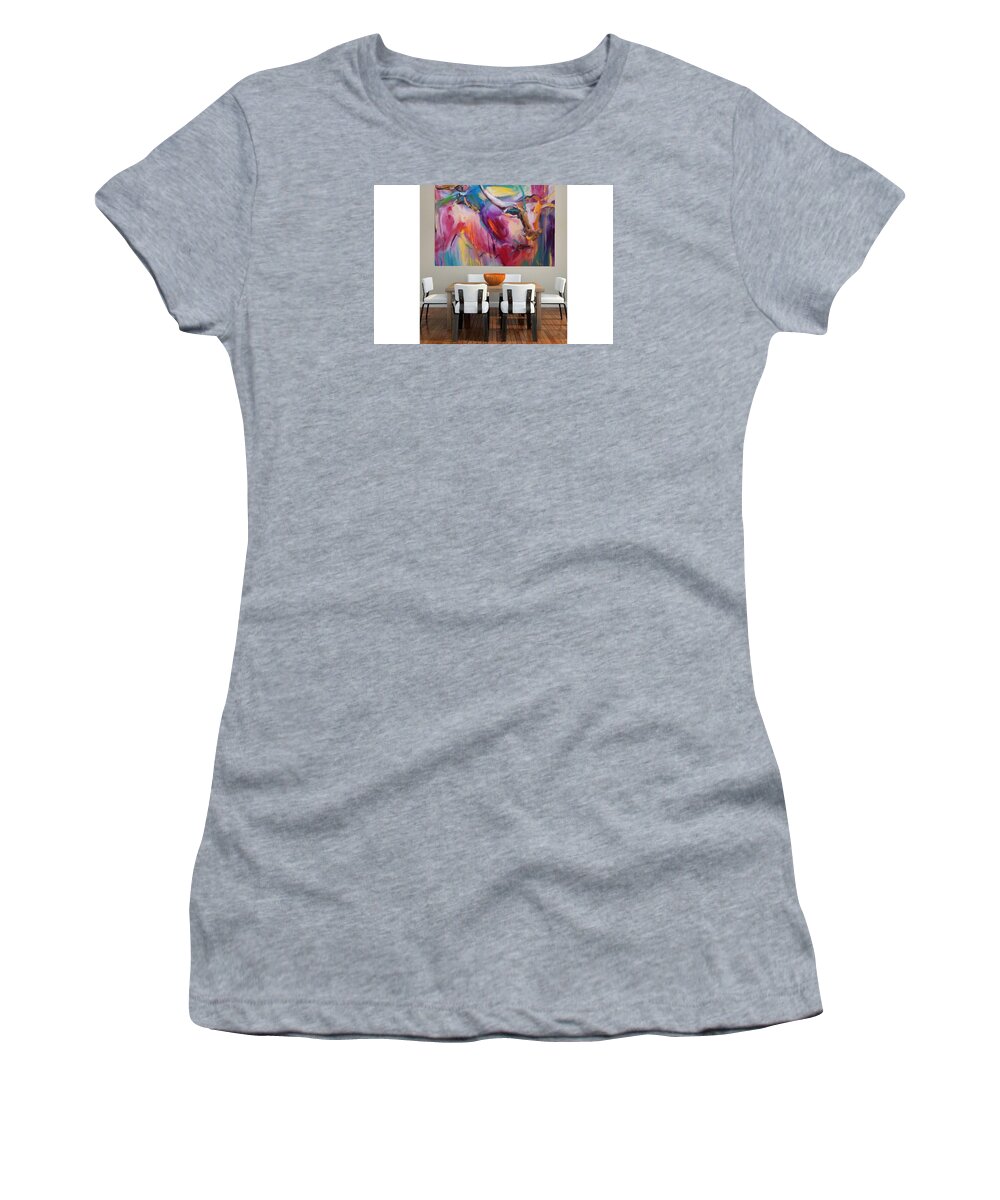 Animal Women's T-Shirt featuring the painting Boom by Heather Roddy