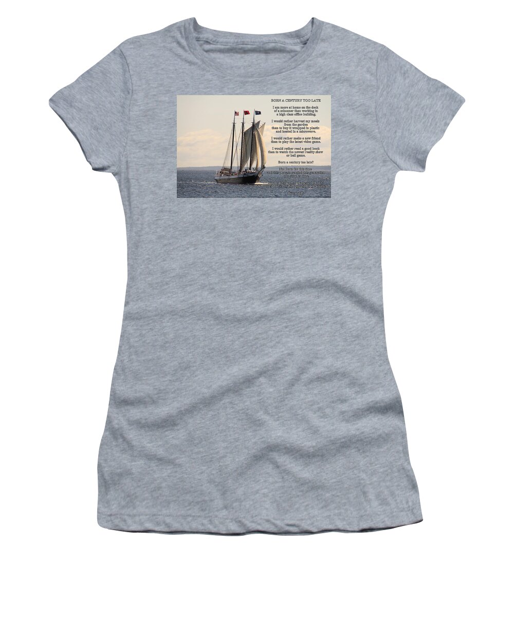 Seascape Women's T-Shirt featuring the photograph Born A Century Too Late by Doug Mills