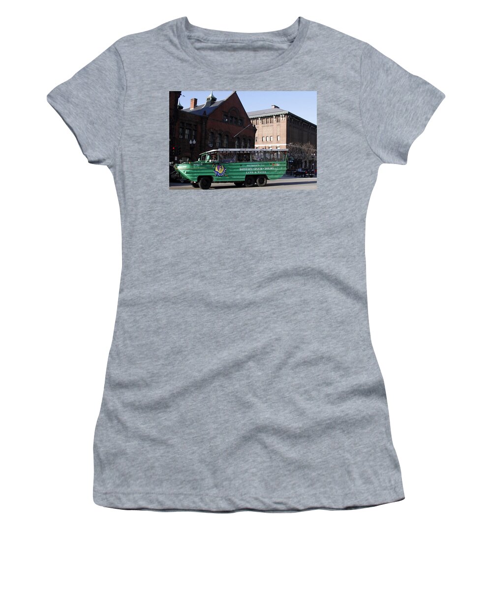 Boston Women's T-Shirt featuring the photograph Boston Duck Tour Bus by Valerie Collins
