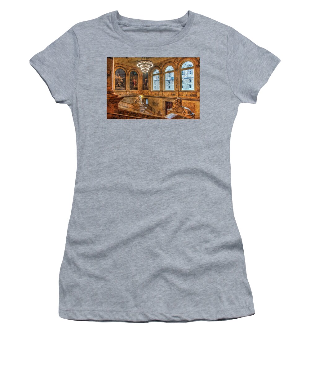 Boston Women's T-Shirt featuring the photograph Boston Public Library Architecture by Joann Vitali