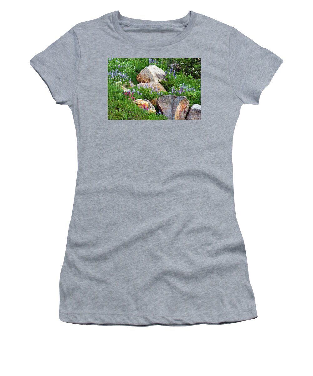 Colorado Women's T-Shirt featuring the photograph Boulder Blooms by Marla Craven