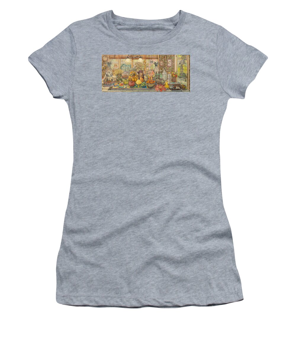 Bountiful Harvest Women's T-Shirt featuring the painting Bountiful Harvest by Bonnie Siracusa