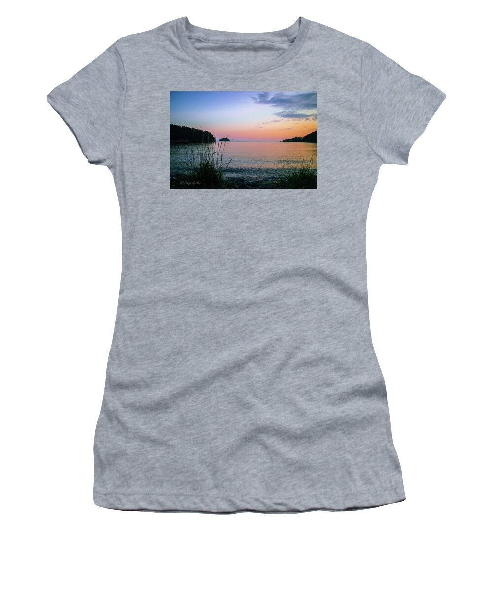 Sunset Women's T-Shirt featuring the photograph Bowman Bay by Steph Gabler