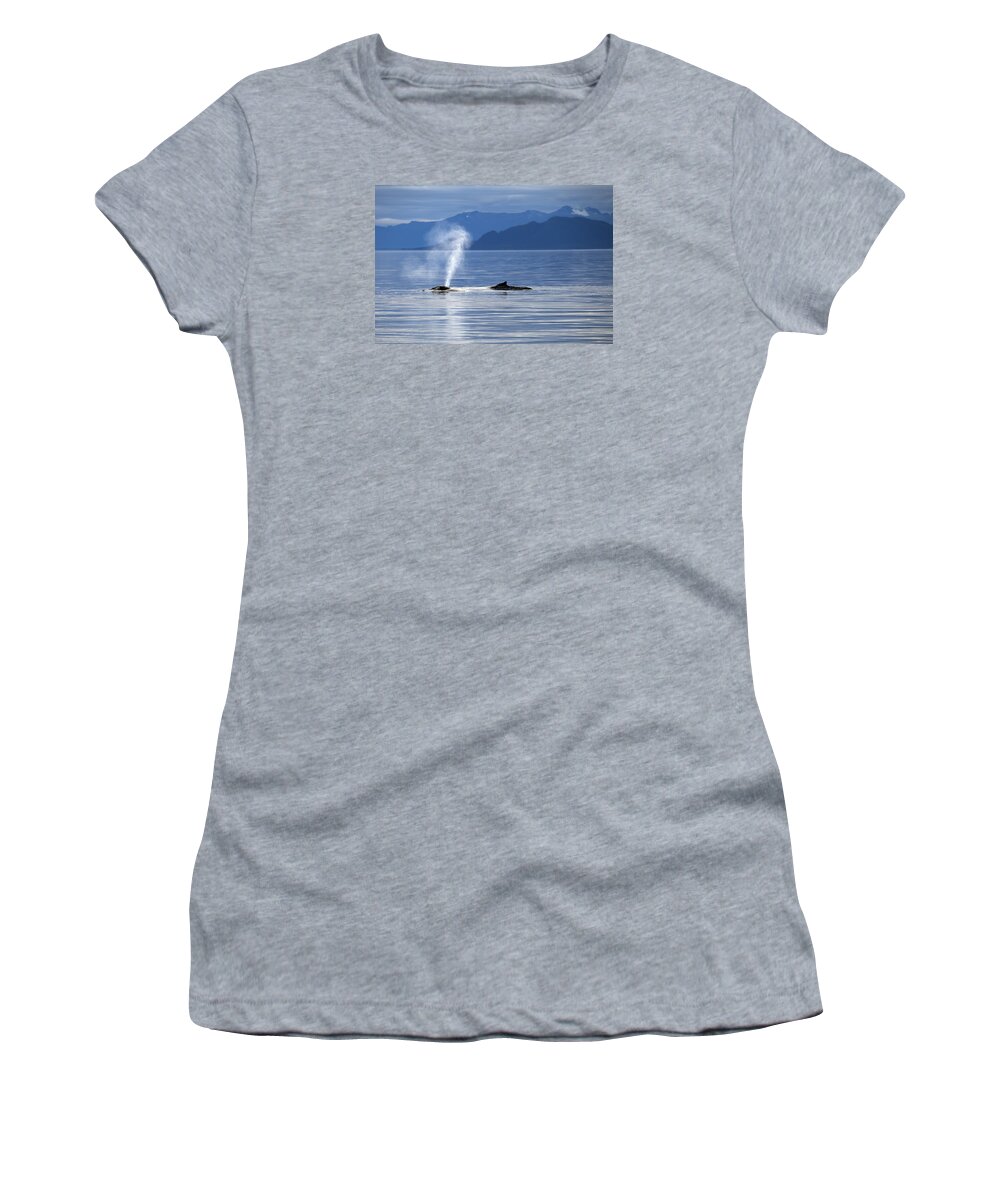 Alaska Women's T-Shirt featuring the photograph Breath of a Whale by Michele Cornelius
