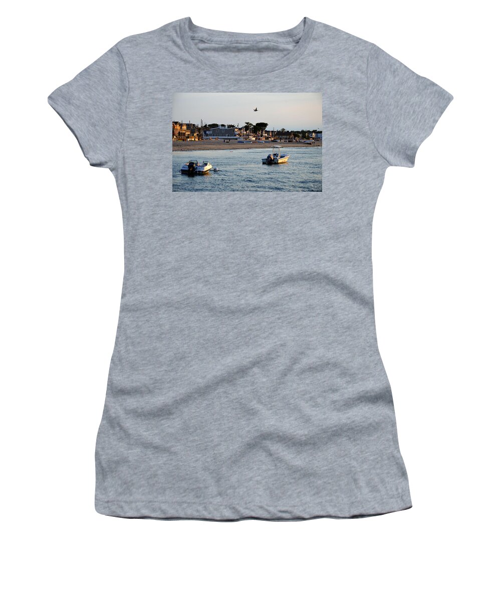 Breezy Point Women's T-Shirt featuring the photograph Breezy Point Bayside 2 by Maureen E Ritter