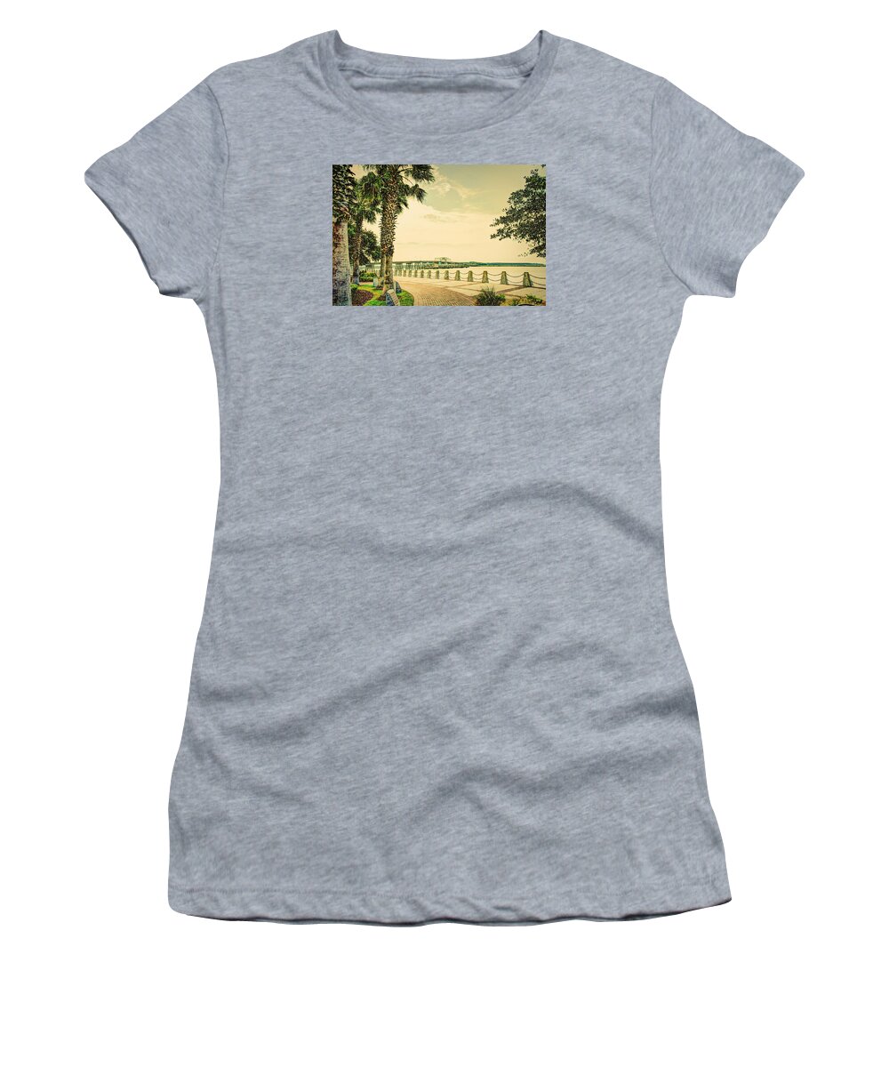 Water Women's T-Shirt featuring the photograph Bridge to Ladys Island by Ches Black