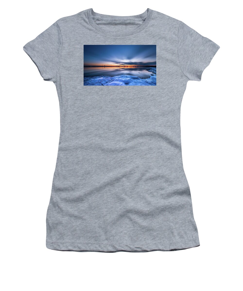 Bay Women's T-Shirt featuring the photograph Bridge to the Island of Fire by John Randazzo