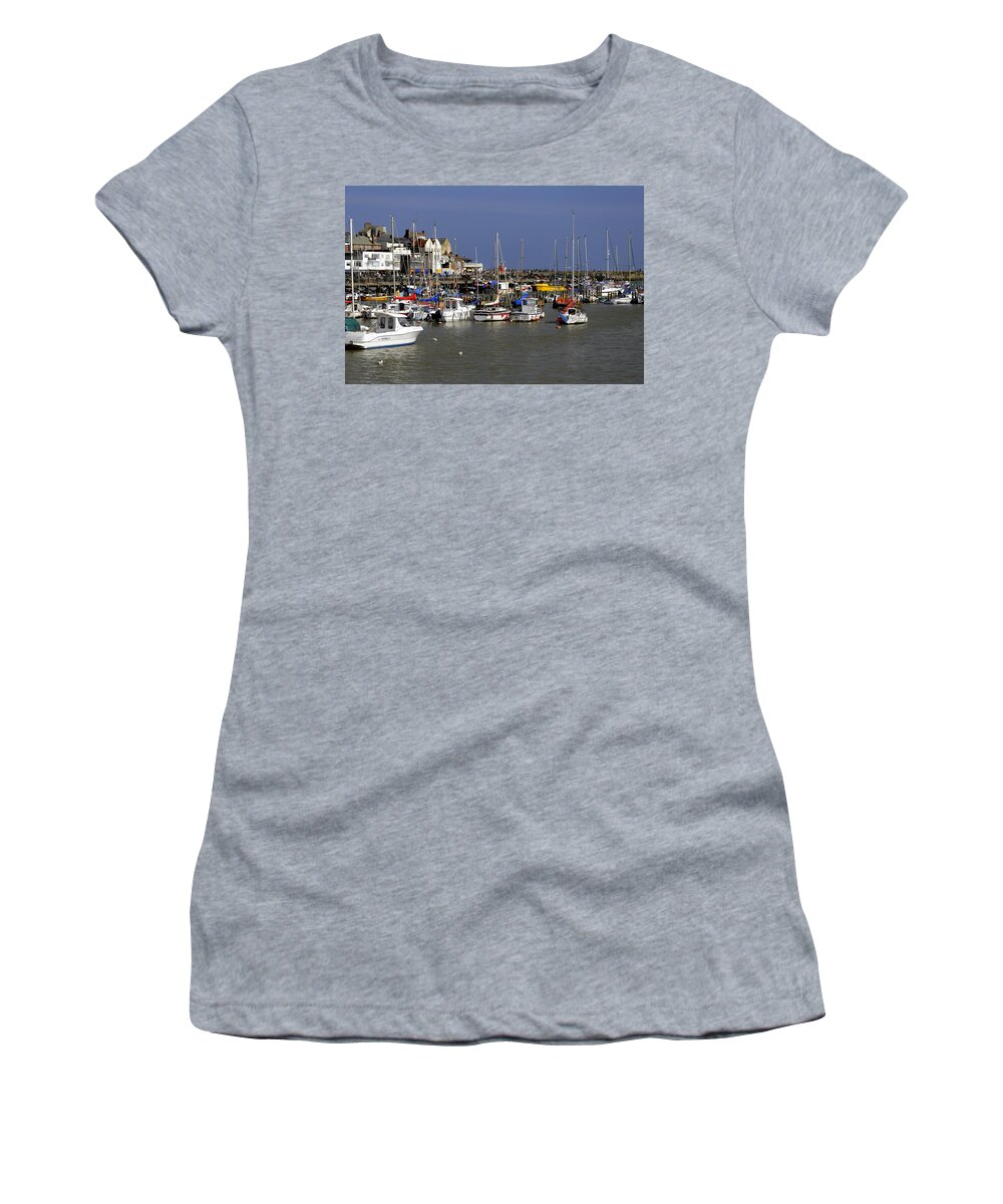 Bridlington Women's T-Shirt featuring the photograph Bridlington Harbour by Rod Johnson
