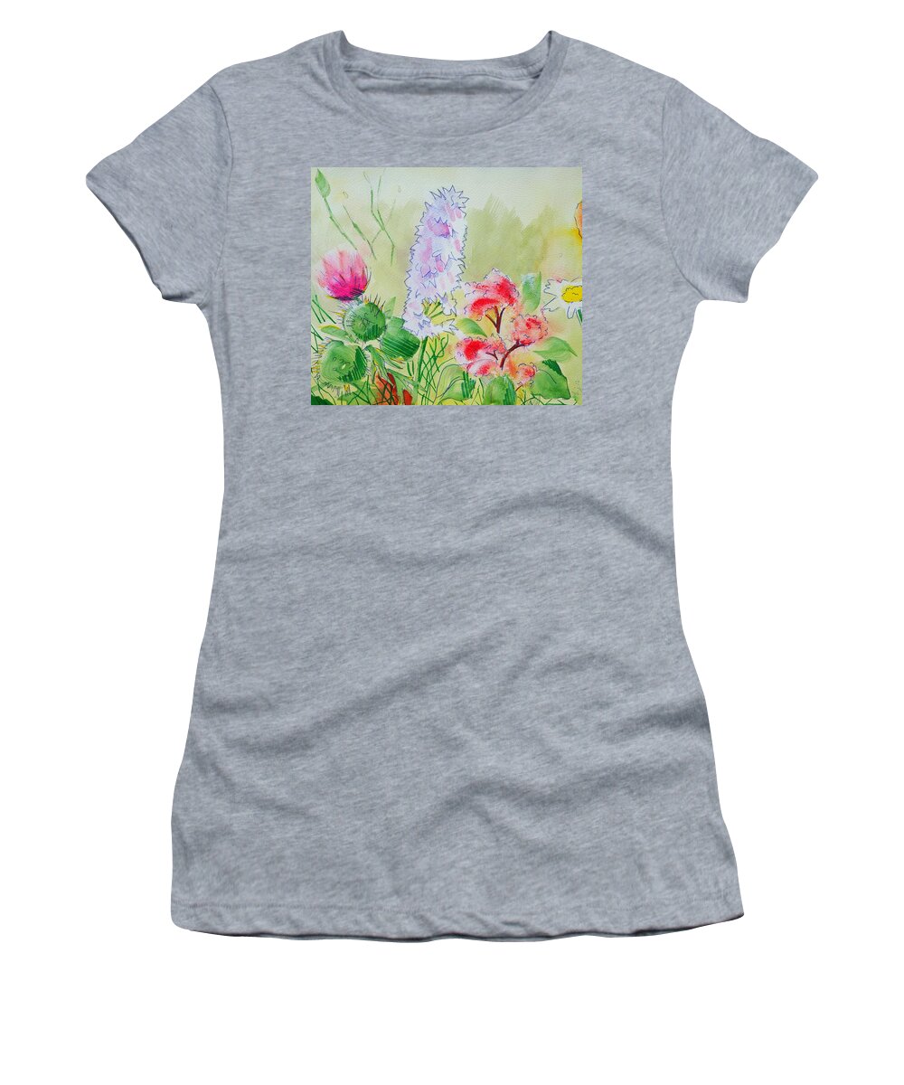 Flowers Women's T-Shirt featuring the painting British Wild Flowers by Mike Jory