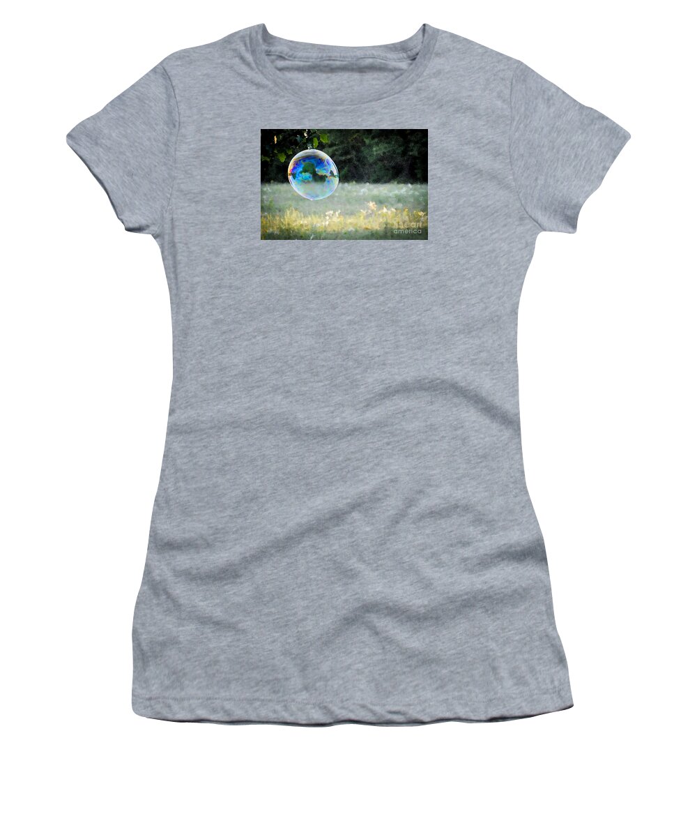 Bubble Women's T-Shirt featuring the photograph Bubble by Cheryl McClure