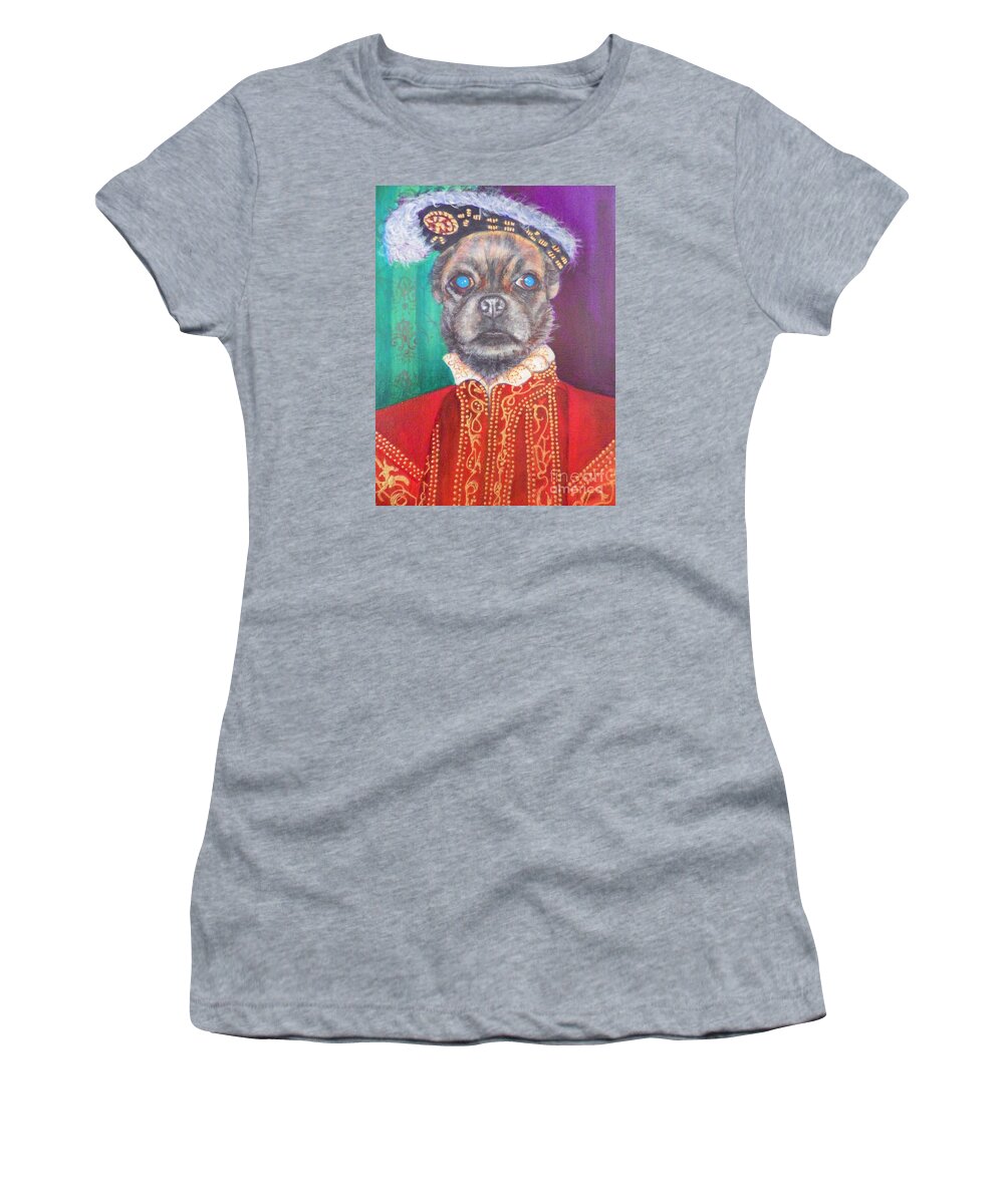Whimsical Women's T-Shirt featuring the painting Bugsy First Earl of Primrose by Linda Markwardt