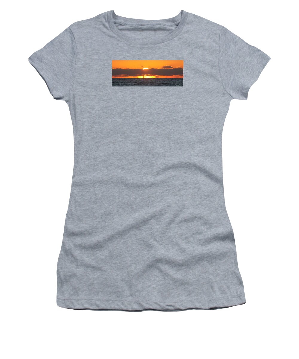 Sun Women's T-Shirt featuring the photograph Burning Ocean by Robert Banach