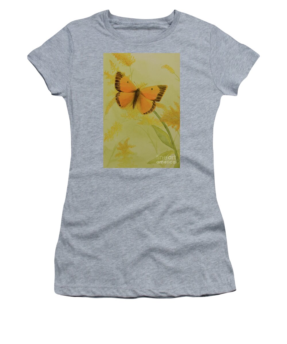 Butterfly Women's T-Shirt featuring the painting Butterfly 2 by Charles Owens