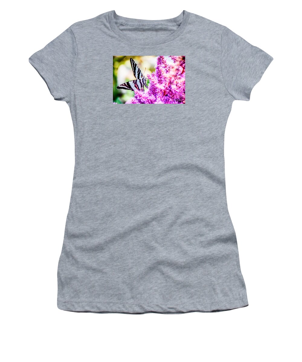 Peggy Franz Photography Women's T-Shirt featuring the photograph Butterfly Beautiful by Peggy Franz
