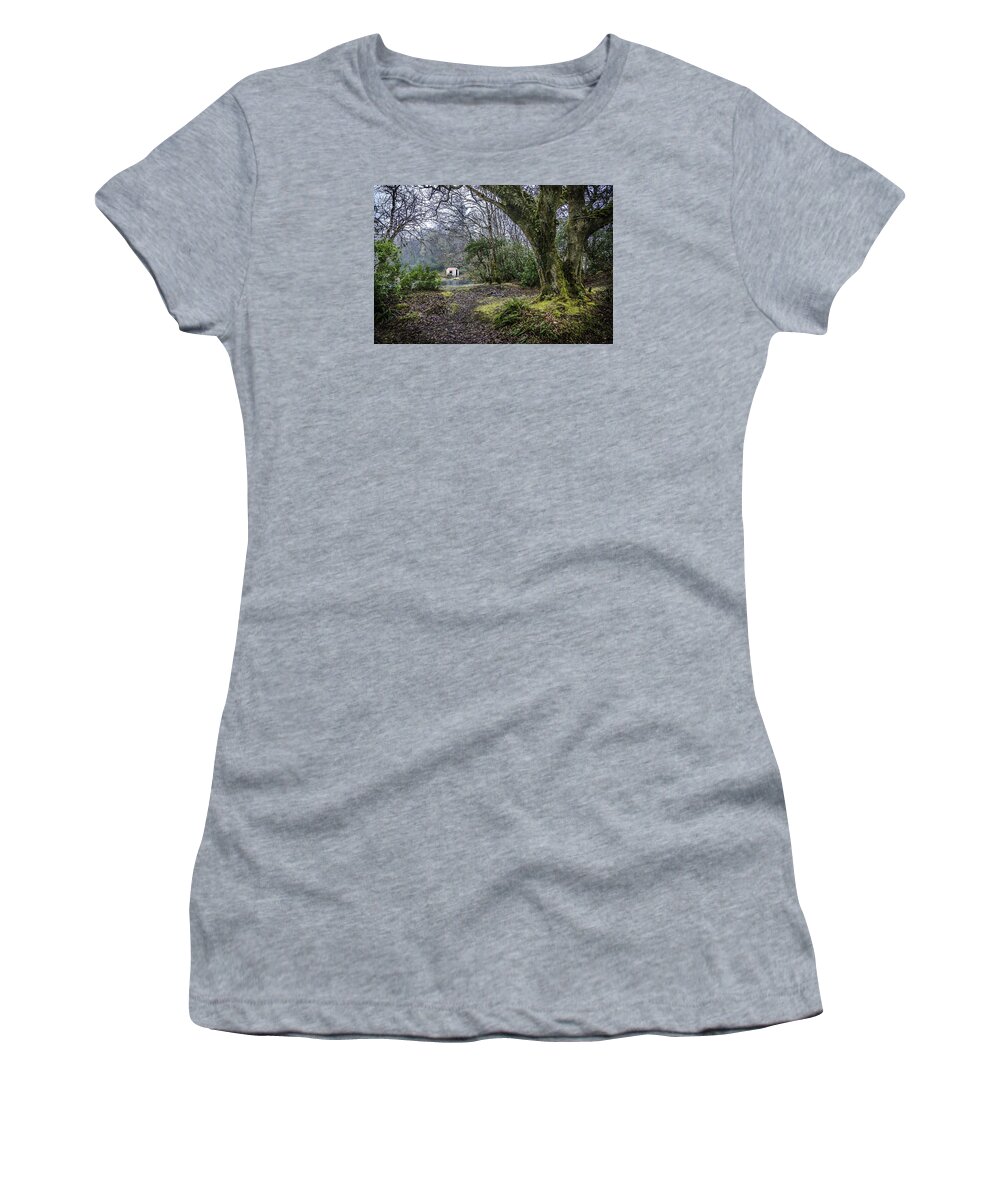 Ireland Women's T-Shirt featuring the photograph Cabin in the Woods by WAZgriffin Digital