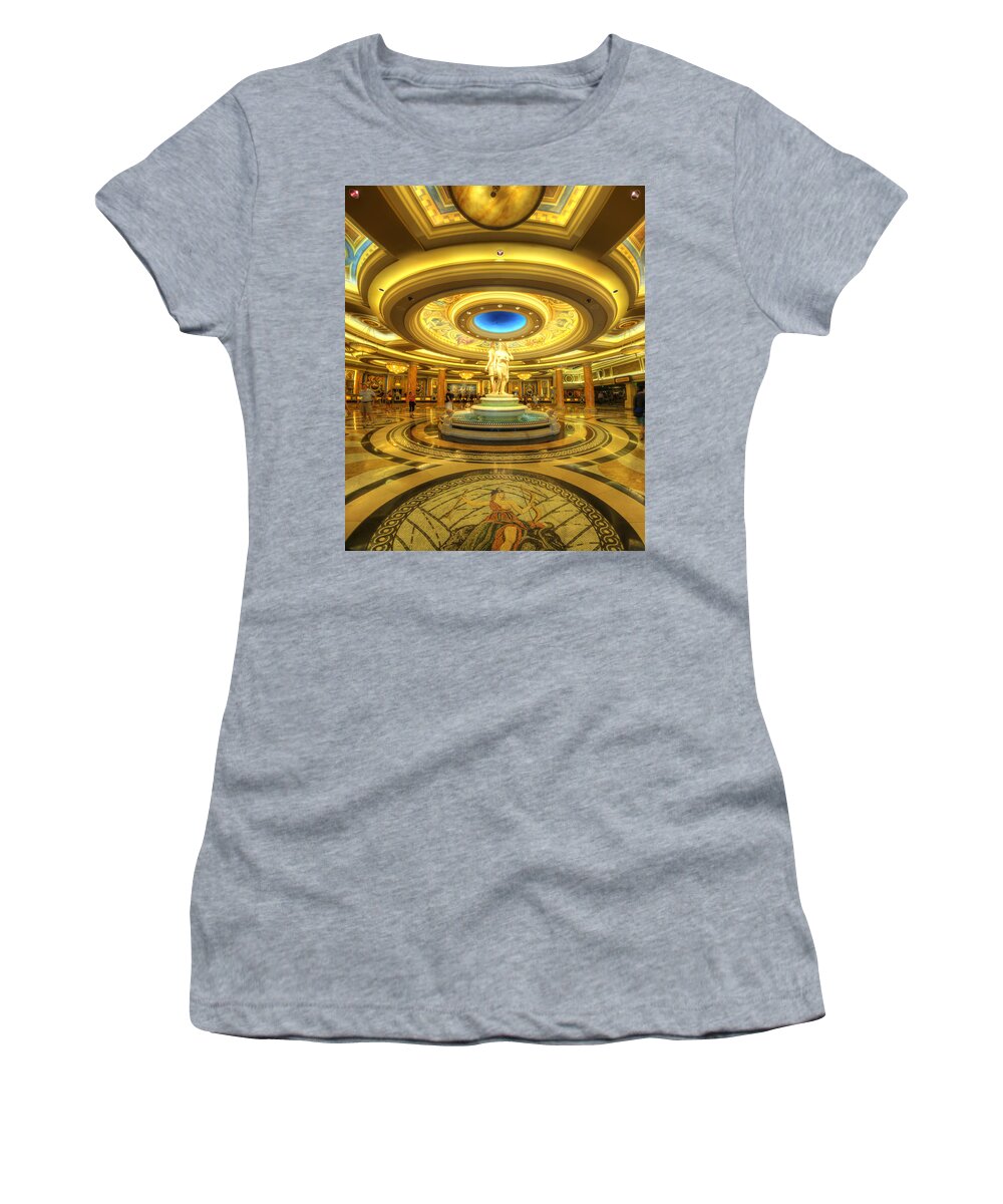 Art Women's T-Shirt featuring the photograph Caesar's Grand Lobby by Yhun Suarez