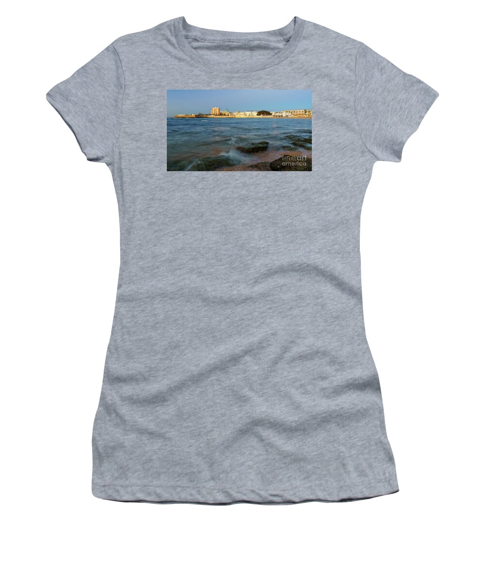 Coast Women's T-Shirt featuring the photograph Caleta Beach and Spa Cadiz Spain by Pablo Avanzini