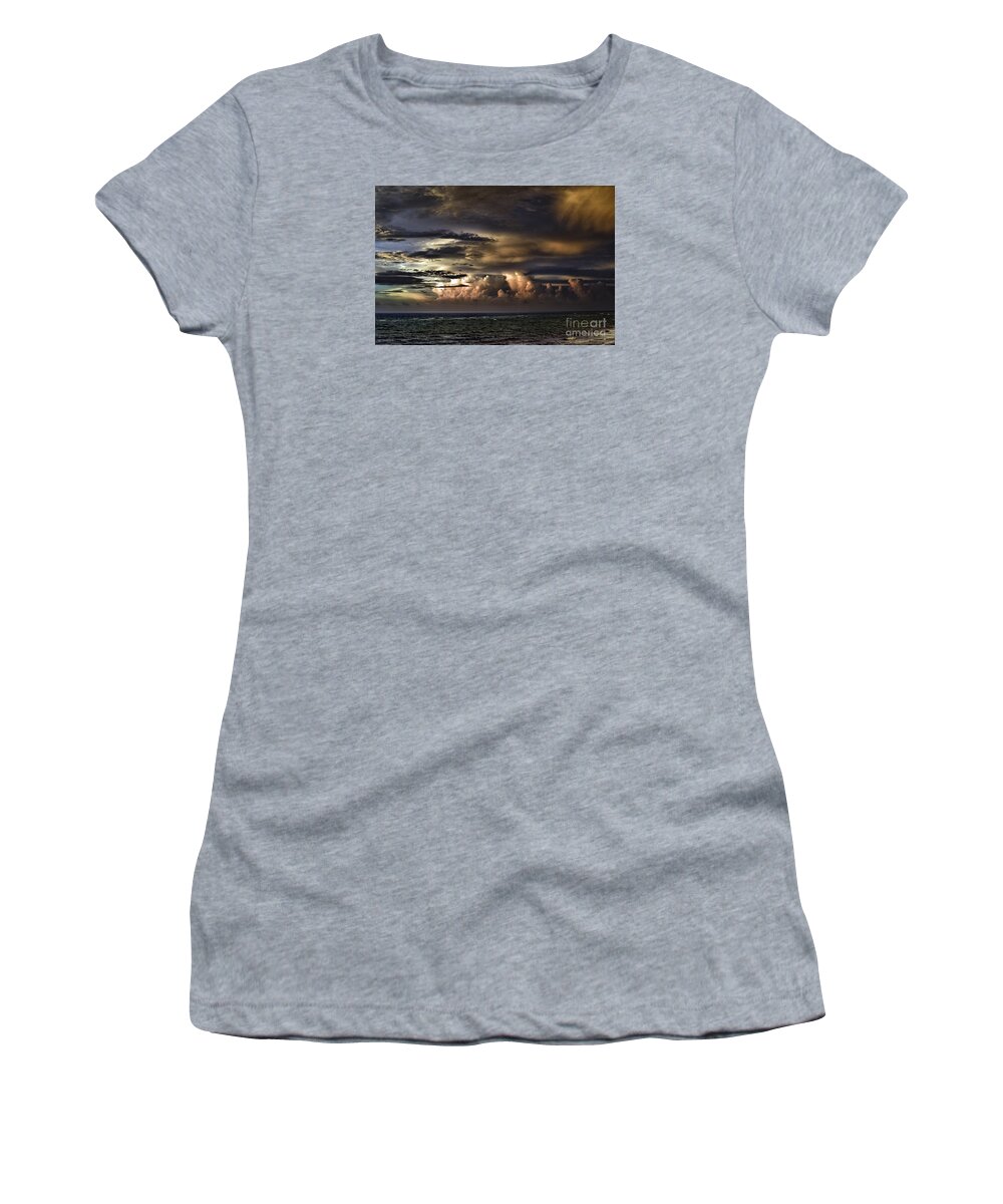 Storm Women's T-Shirt featuring the photograph Calm Before Storm by Judy Wolinsky