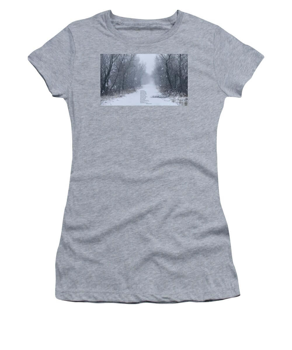 Winter Women's T-Shirt featuring the photograph Calm of Winter by Elizabeth Winter