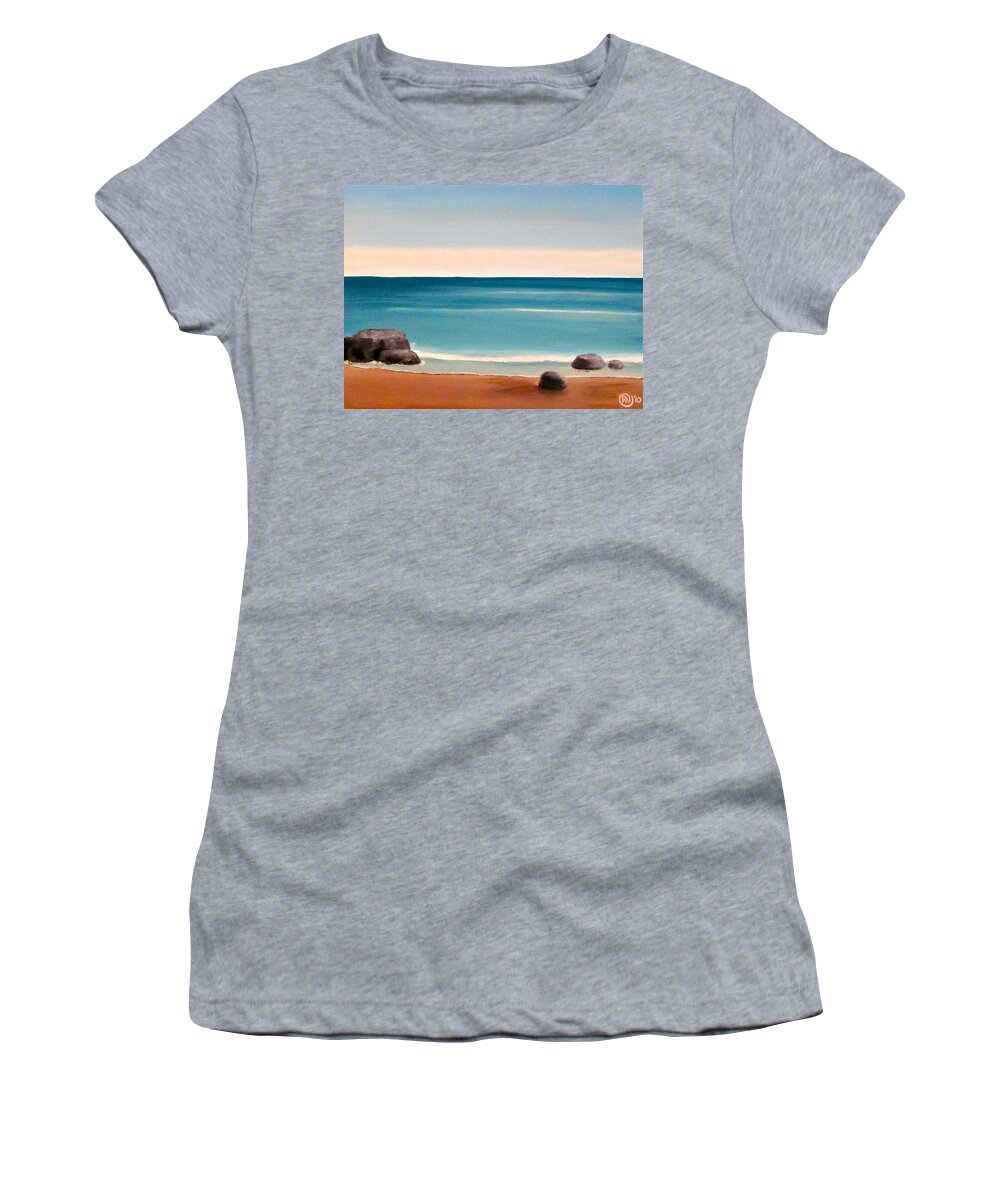 Coast Women's T-Shirt featuring the painting Cambria Inspired 1 by Renee Noel