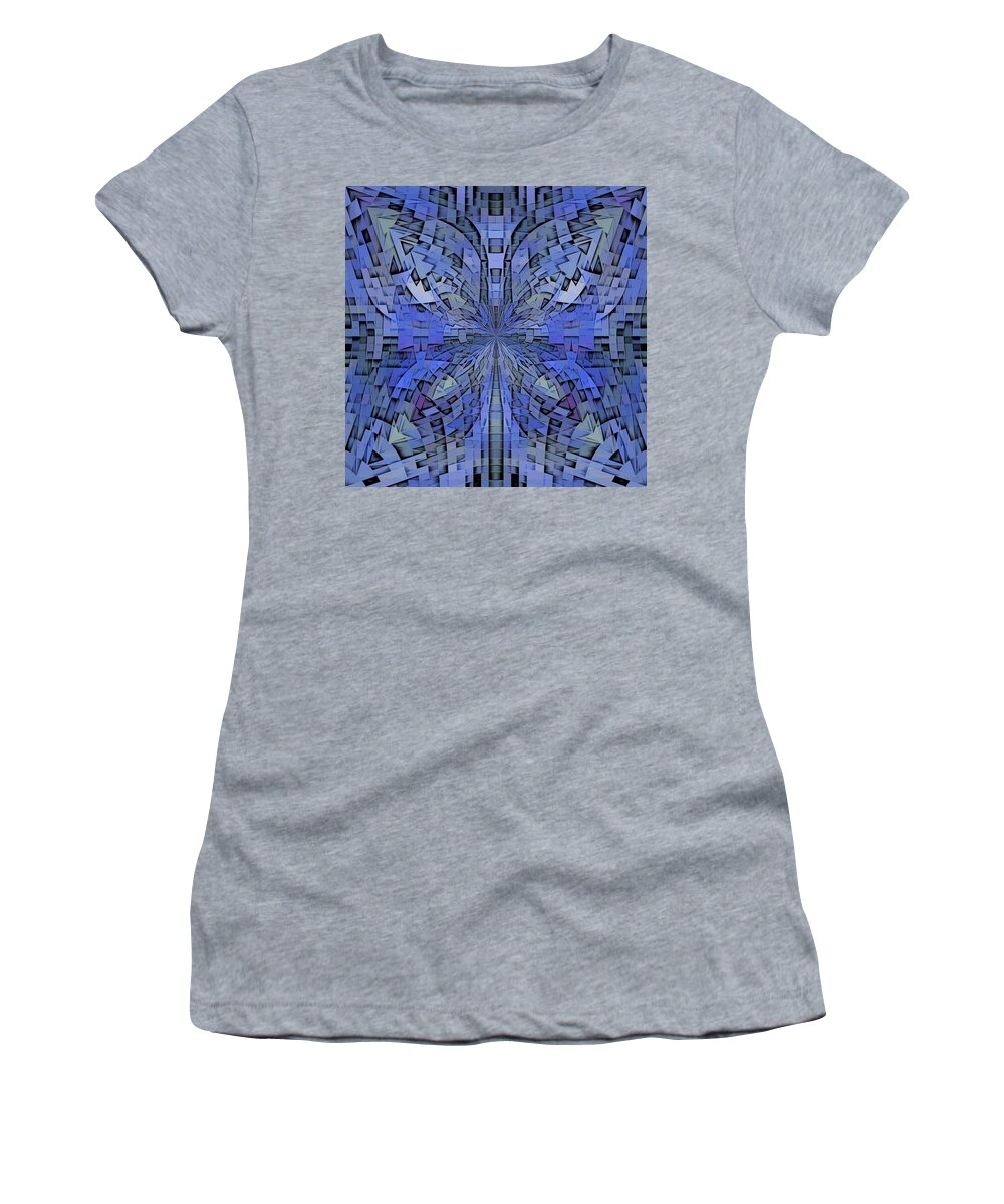 Abstract Women's T-Shirt featuring the digital art Can You Hear Me Now by Tim Allen