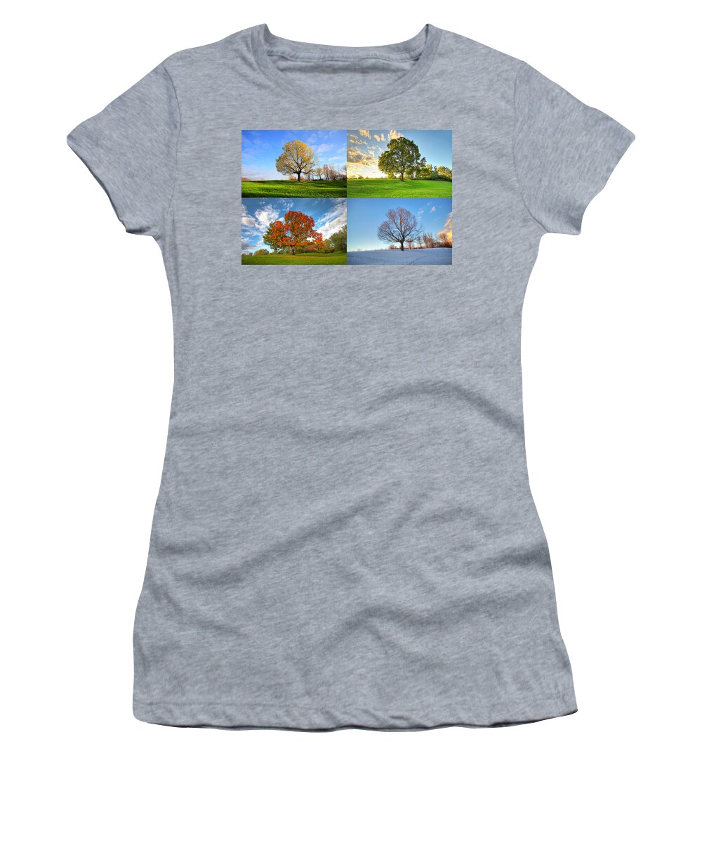 Canada Women's T-Shirt featuring the photograph Canadian seasons by Mircea Costina Photography