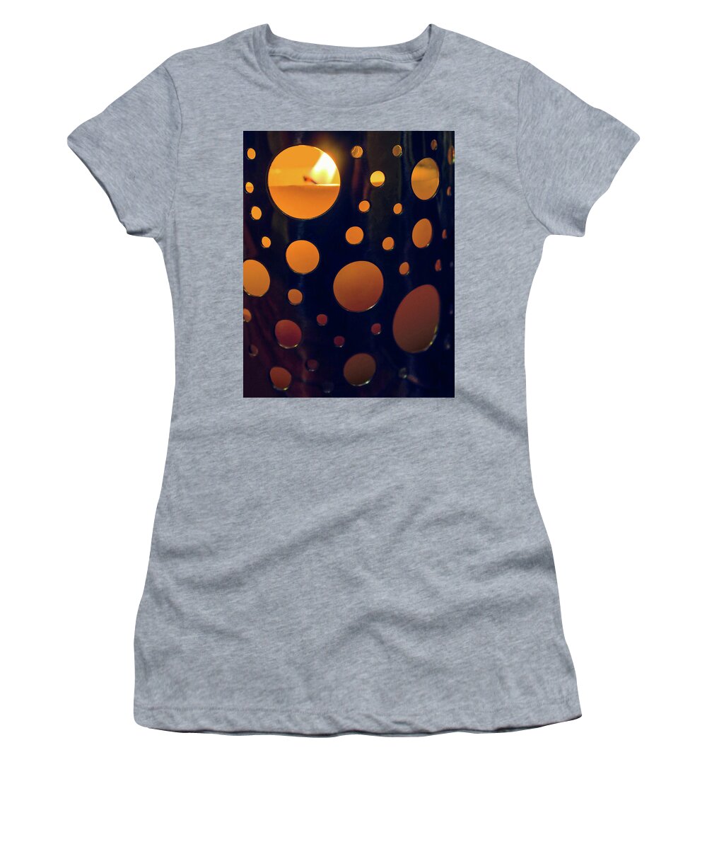 Round Women's T-Shirt featuring the photograph Candle Holder by Carlos Caetano