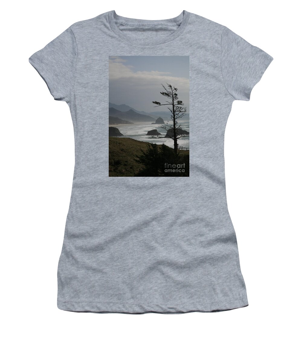 Cannon Beach Women's T-Shirt featuring the photograph Cannon Beach by Timothy Johnson