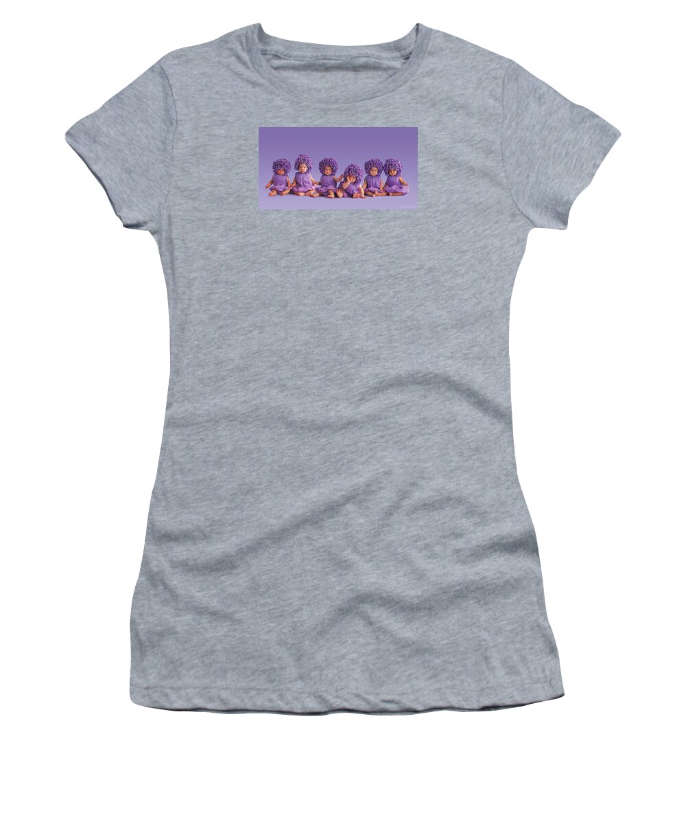 Purple Women's T-Shirt featuring the photograph Cantebury Bells by Anne Geddes