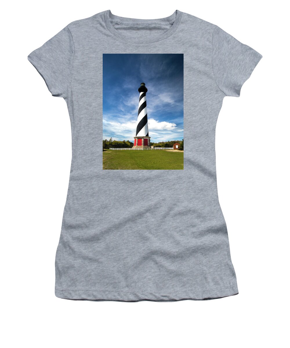 Cape Hatteras Lighthouse Women's T-Shirt featuring the photograph Cape Hatteras Light House by Norma Brandsberg