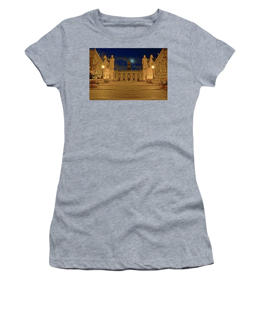 Rome Women's T-Shirt featuring the photograph Capitoline Hill by Brian Kamprath