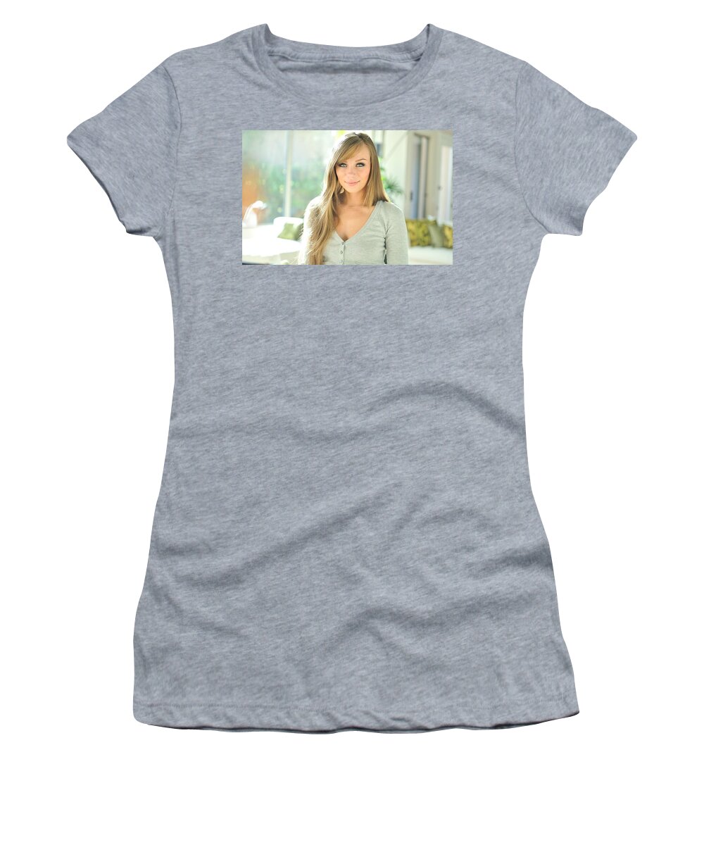 Capri Anderson Women's T-Shirt featuring the digital art Capri Anderson by Maye Loeser