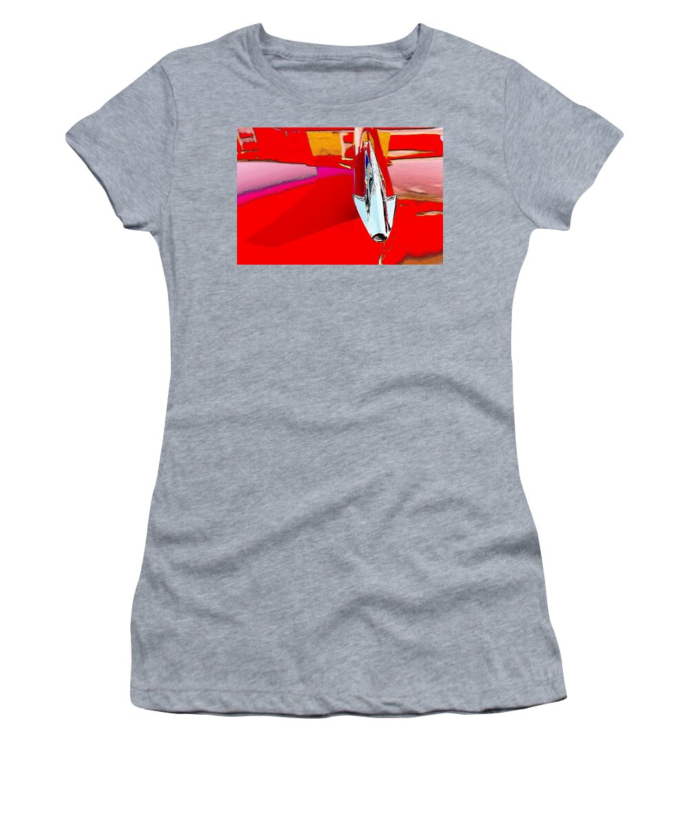 Cars Women's T-Shirt featuring the digital art Car hood reflection bump map by Karl Rose