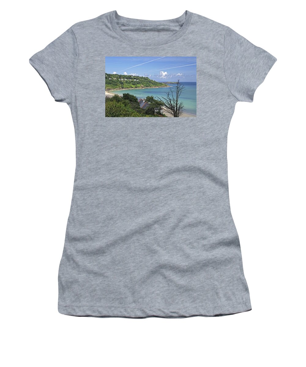 Britain Women's T-Shirt featuring the photograph Carbis Bay to St Ives by Rod Johnson