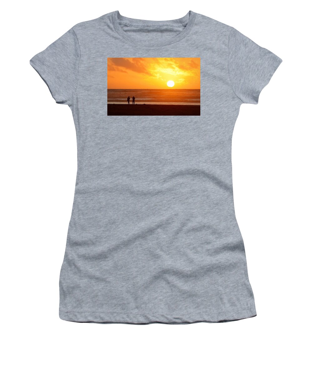 Scenic Women's T-Shirt featuring the photograph Catching a Setting Sun by AJ Schibig