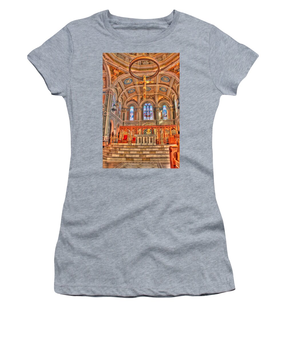 Hdr Women's T-Shirt featuring the photograph Catherdral Altar View by Randy Wehner