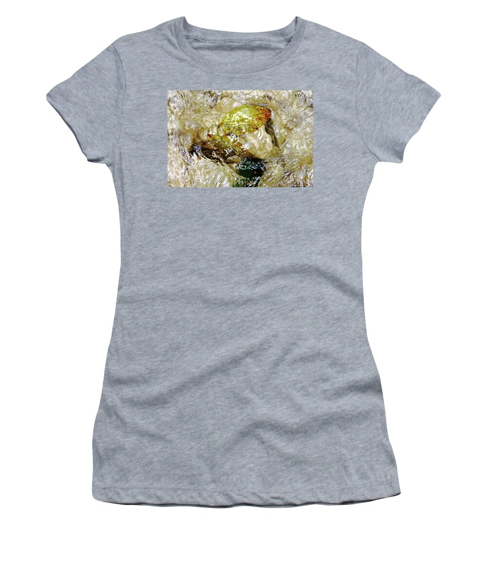 Damajagua River Women's T-Shirt featuring the photograph Caught On Rocks Damajagua River by Debbie Oppermann