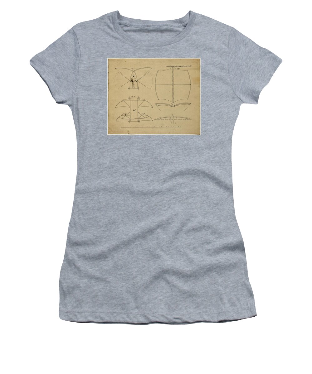 1853 Women's T-Shirt featuring the photograph Cayley Flying Machine, 1853 by Granger