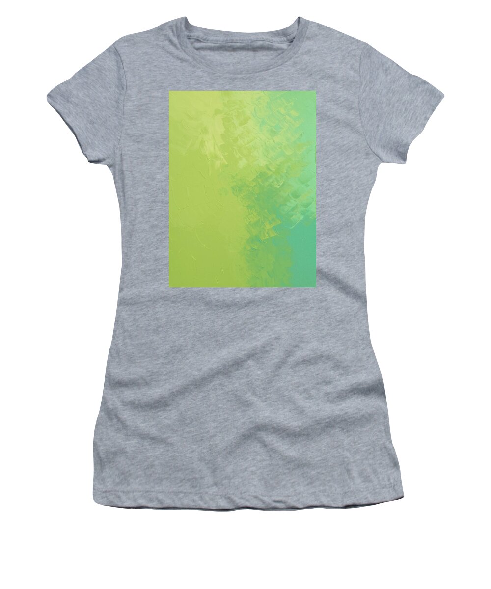 Blue Women's T-Shirt featuring the painting Celery Ice by Linda Bailey